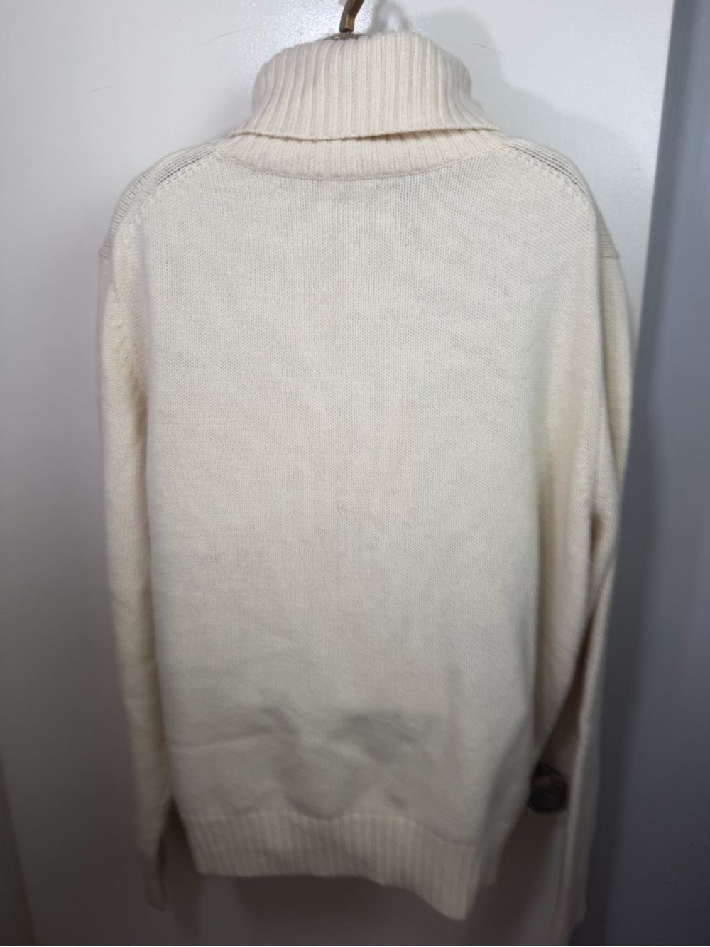 Polo Ralph Lauren CreamRed Intarsia Crest Wool Preppy Turtleneck Sweater XXL NWT - Picture 9 of 16